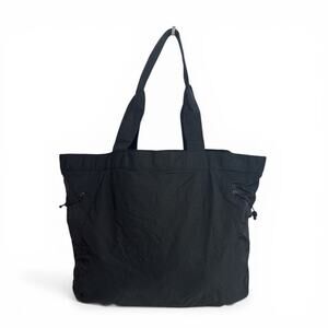 Black Lightweight Gym Travel Beach Tote Bag ODODOS 18L Side Cinch Shopper